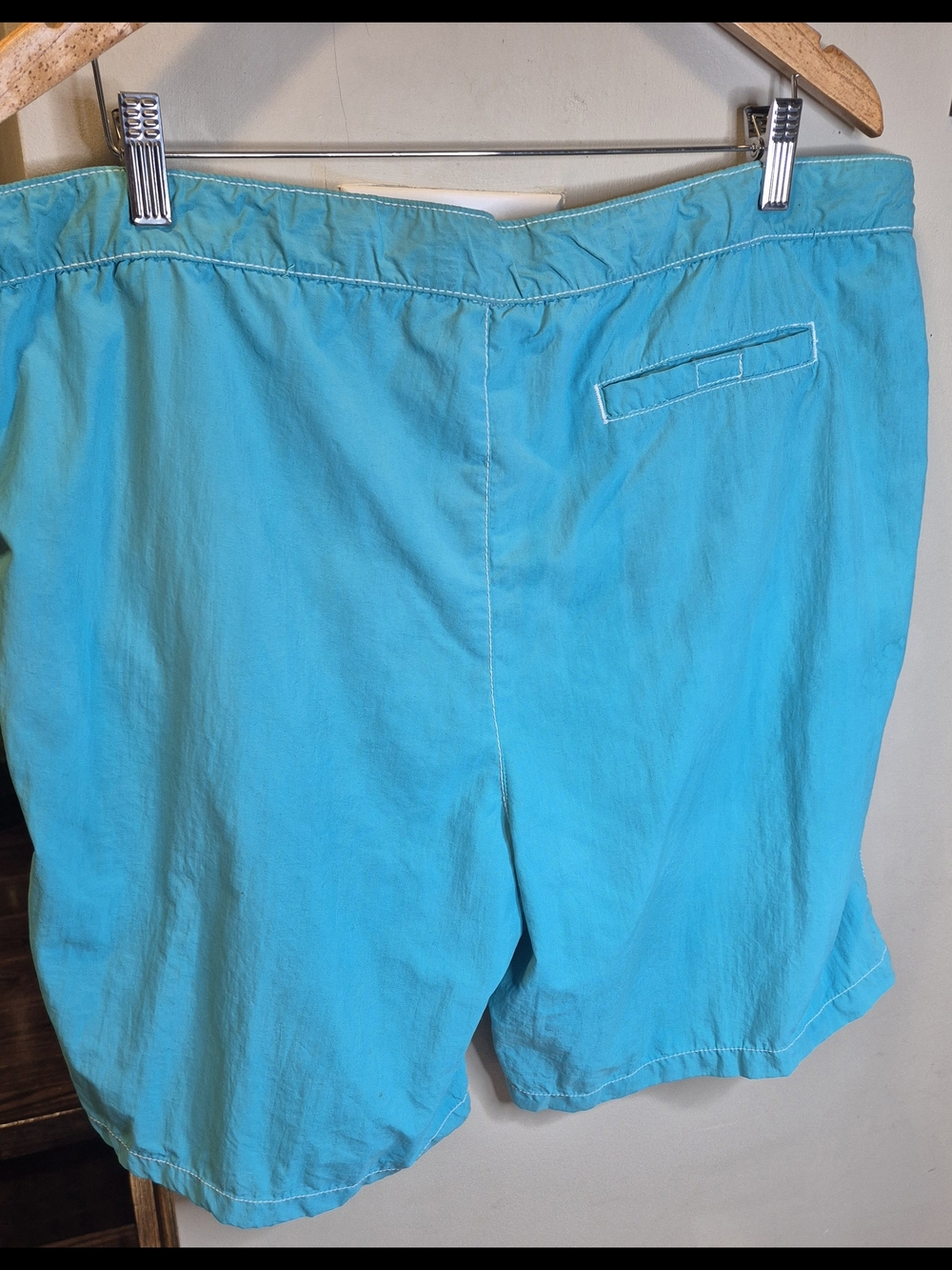 Men's Turquoise Swim Shorts with Drawstring - Picture 12 of 13